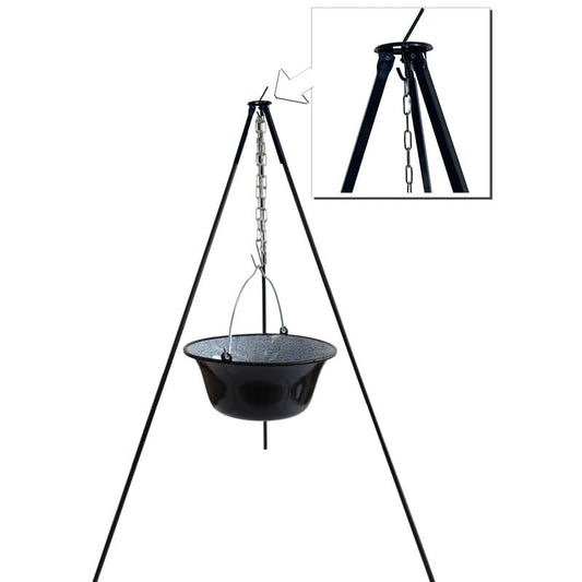 Three-legged pot 8 liters Outdoor cooking Goulash kettle Mulled wine pot
