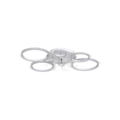 YUNZI Modern Ceiling Fan with Light, LED 72W Dimmable Ceiling Fan Light, Ceiling Fan Lamp for Living Room Bedroom Kitchen, 6 Speeds, White 100cm
