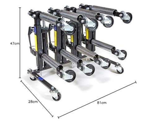 Datona storage trolley for hydraulic jacks