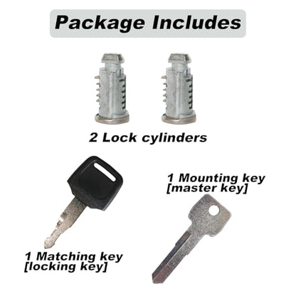 2 lock cores for Thule, One-Key System Includes 2 lock cylinders, 1 key, and 1 control key