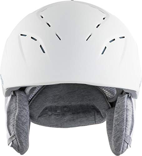 Alpina Spice - Safe, Customizable & High-Quality Ski Helmet for Adults, White-SkyBlue matte, 52-56 cm