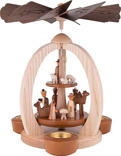 2-story Christmas pyramid Christ's birth Exclusive - 28 cm - 100% Erzgebirge Pyramid