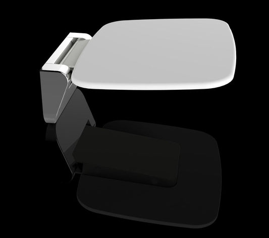 impex-bad_de Shower Seat Chrome-white Wall-mounted 150 kg capacity incl. mounting material 35 cm width
