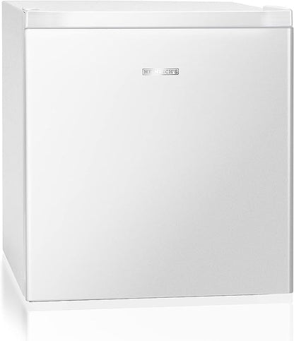 HEINRICHS Beverage Cooler 45L small compact quiet: 39db with cooling compartment Mini Bar; Table Fridge; Mini Fridge with separate cooling compartment; perfect for office camping garden outdoor (White)
