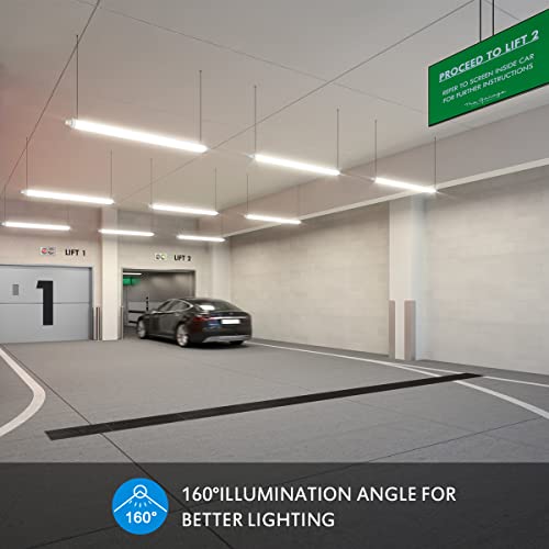3 pieces 45W LED moisture-proof luminaire with motion sensor, 4950LM 150CM LED tube, IP65 waterproof cellar luminaire, ceiling lamp with motion sensor for office hallway stairs garage storage room, 4000K