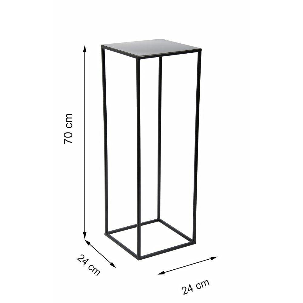 HowHomely Flower Stand Metal Black 70 cm High - Solid and Sturdy Metal Flower Stand - Plant stand for decoration in living room, bedroom, or office.