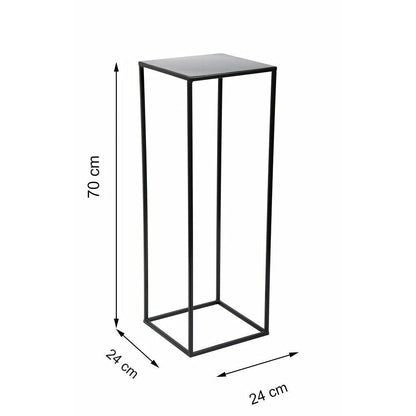 HowHomely Flower Stand Metal Black 70 cm High - Solid and Sturdy Metal Flower Stand - Plant stand for decoration in living room, bedroom, or office.