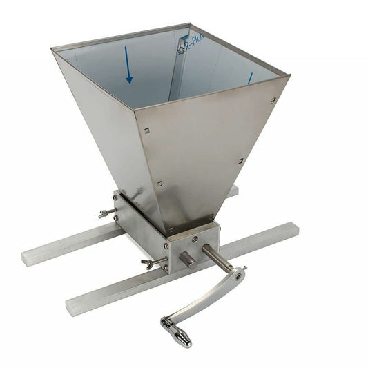 LENJKYYO Grain Mill Adjustable with 2 Rollers Metal Base and Handle Malt Mill Homebrewer Crusher Grain Mill Flaker Grain Mill for Homebrewing