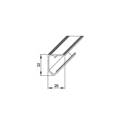 SLID'UP 120 sliding door hardware, 180 cm track, 1 door up to 45 kg, for cabinet doors, wardrobes, niches.