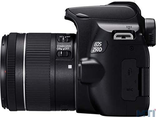 Canon EOS 250D Digital Camera - Black + Lens (EF-S 18-55 mm f/4-5.6 IS STM)