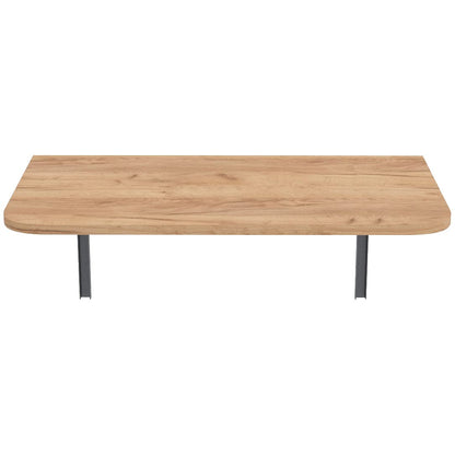 AKKE 90x50 | Wall-mounted folding table with rounded corners. Ideal for kitchen, desk, or kids' table. Gold Craft.