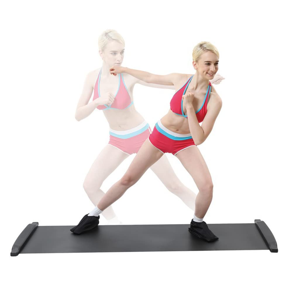 Slide Board with End Stoppers Extreme Slide Board Slide Shoes Shoe Cover Slimming Exercise Guide Mat Leg Work Training Fitness and Athletic