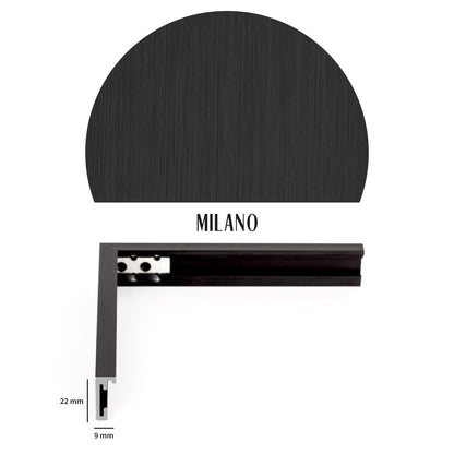 Picture Shop-24 Picture Frame Milano Aluminum Aluminum Picture Frame 80 x 120 cm Black (matte) Photo frame, Frame, Poster frame, Puzzle frame, Aluminum picture frame