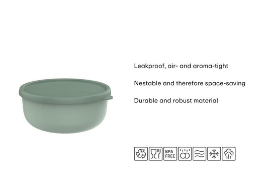 Mepal - 3-piece microwave dish set Lumina - Storage containers with lids for fridge, freezer, steamer & microwave - Storage box - 250 + 750 + 1500 ml - Vivid mauve