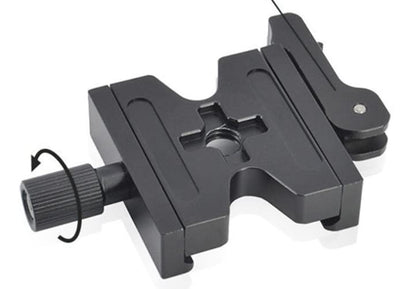Matterport quick release camera clamp for tripods with adjustable lever knob.