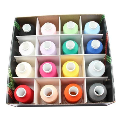 ACKERMANN Overlock Bulk Thread 16x 1,000m Box, 120 Weight, 100% Polyester