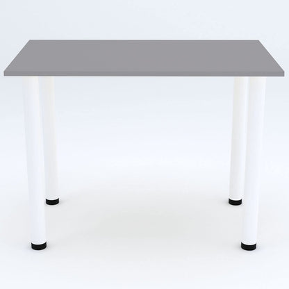 AKKE 70x40 | Dining table - Table with white legs - Kitchen table - Desk | Light Graphite