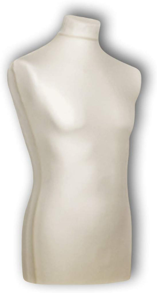 LUCCESI Tailor's Dummy | Male | Size L | Interchangeable Cover Cream-White | Beech Stand | Display Mannequin | more Women's Sizes S - XL