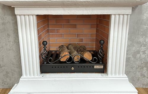 EL ZORRO fireplace grate with ash pan, charcoal grill, suitable for fireplace, 60 x 45 cm.