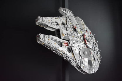 FiguWorld FalconHolder is the acrylic stand compatible with Lego Millennium Falcon Star Wars Set 75192.