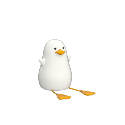 Lightzz night light for kids, cute duck bedside lamp made of silicone for children's room, ABS material, touch control, portable and rechargeable, dimmable, birthday-Christmas gifts for boys and girls.