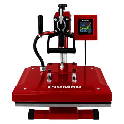 38 x 38cm Heat press Swing-away transfer press Textile press Shirt press Sublimation printing Touchscreen Adjustable pressure Ink or vinyl 250°C DIY business 10 sublimation sheets