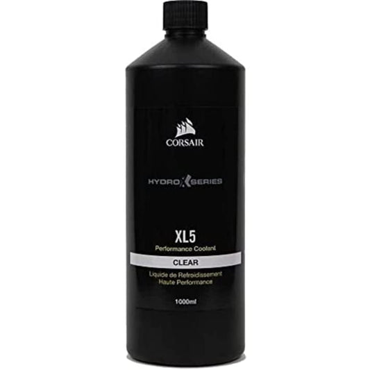 Corsair Hydro X Series XL5 Performance Coolant (1L, Vivid Translucent Colors, Long-lasting High Performance Coolant with Corrosion and Biocide Inhibitors), Compatible with Desktop, clear