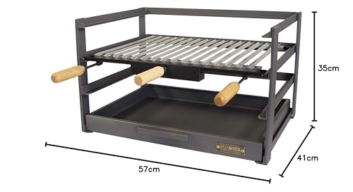 Imex El Zorro Grill drawer with grill grate, black, 57 x 41 x 35 cm, 71478.0