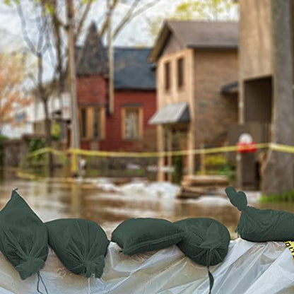 20 sandbags - flood protection sandbag - empty silo sandbags - silo bags water barrier flood (25 x 100 cm)