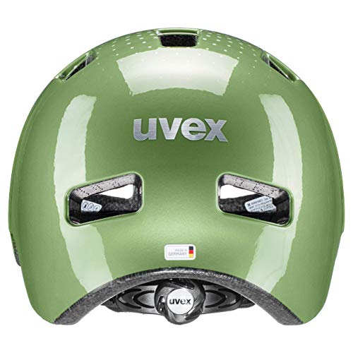 uvex hlmt 4 - Lightweight bike helmet for kids - adjustable sizing - washable interior - Moss-Green - 51-58 cm