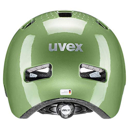 uvex hlmt 4 - Lightweight bike helmet for kids - adjustable sizing - washable interior - Moss-Green - 51-58 cm