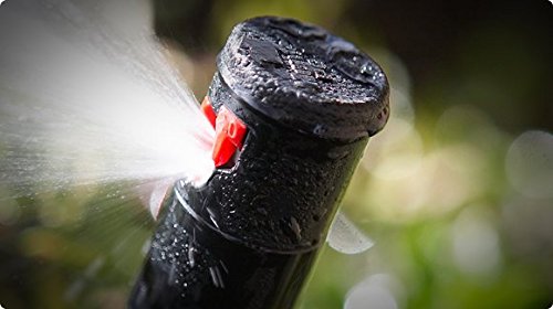 4 x Hunter PGJ-04 pop-up sprinklers - black, red - metal - irrigation sprinkler
