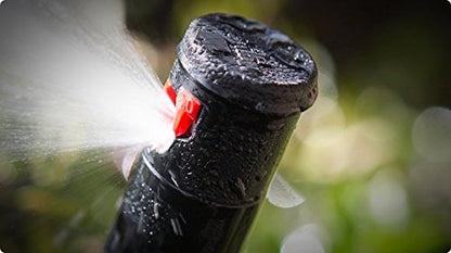 4 x Hunter PGJ-04 pop-up sprinklers - black, red - metal - irrigation sprinkler