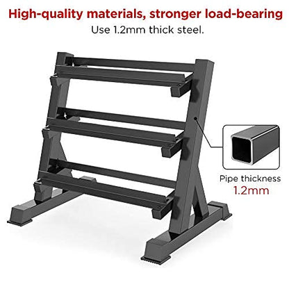 Dripex Dumbbell Rack, 90 x 50 x 93cm Adjustable weight plate stand, Dumbbell stand Capacity 500KG, Can hold dumbbells and kettlebells.