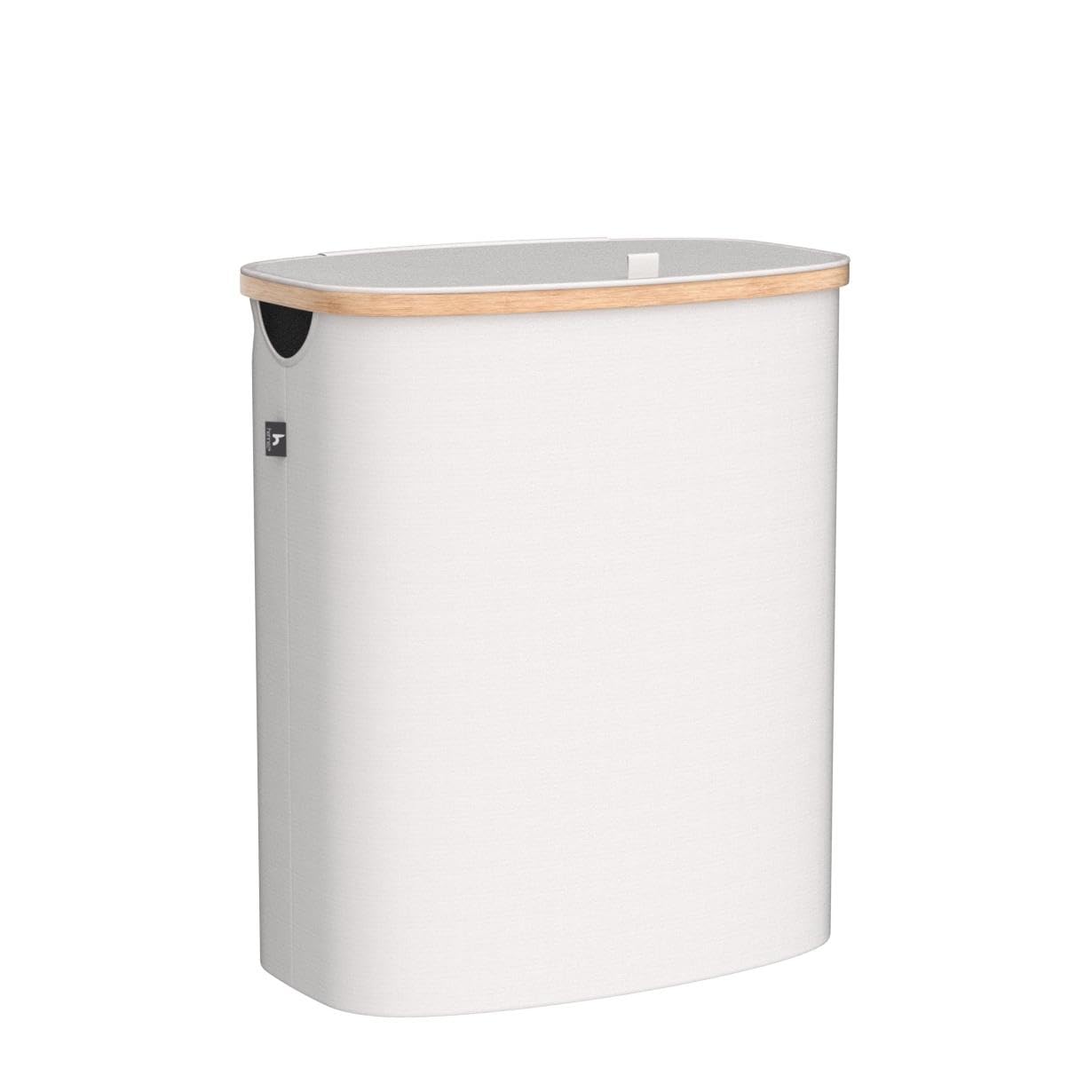 Henno's Laundry Box 150L - Laundry Basket 3 Compartments - Lid - Laundry Sorter with Laundry Bag - Laundry Baskets - Beige Bamboo - Laundry Bin - Laundry Sorting System - Laundry Collector