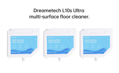 Dreame cleaning solution, liquid suitable for all hard floors such as wood, tiles, and marble for the Dreame L10s Ultra robot vacuum, for insertion into the charging station, 300ml x 3 pcs.
