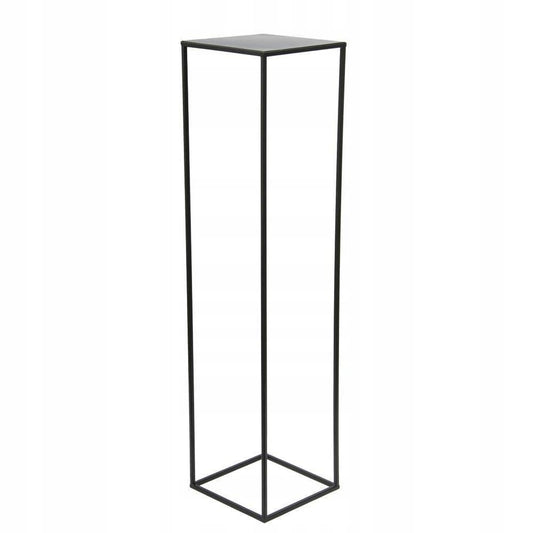 HowHomely Flower Stand Metal Black 100 cm High - Solid and Sturdy Metal Plant Stand - Plant Holder for Decoration in Living Room, Bedroom, or Office