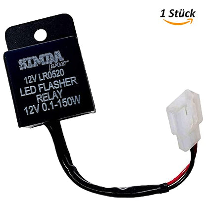 Simda Pro LED motorcycle blinker E Mark with relay running effect scooter running light sequential black universal quad ATV running light blinker super optics and nice bright waterproof IP67 E approval mark Pro.