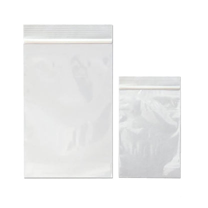 1000 pieces of resealable zip bags, poly bags, quick closure bags, LDPE, 100 x 150 mm.