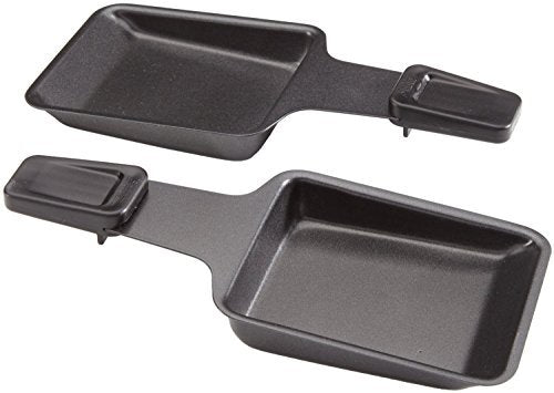 4-piece SPRING Raclette Pan Set - non-stick coated Raclette pans - surface area: 8 x 8cm
