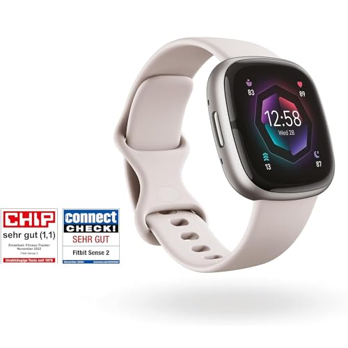 Google Fitbit Sense 2 - Smartwatch for women/men - Fitness watch with built-in GPS and phone function - Fitness tracking with stress management, EKG, and sleep analysis - compatible with Android/iOS