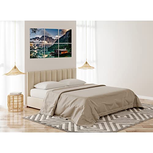 JBER JBER Art Acoustic Panels, 6-pack self-adhesive large wall art paintings for wall decoration, sound-absorbing panels for recording studio, living room, and bedroom, 72x48inchMountain Cabin