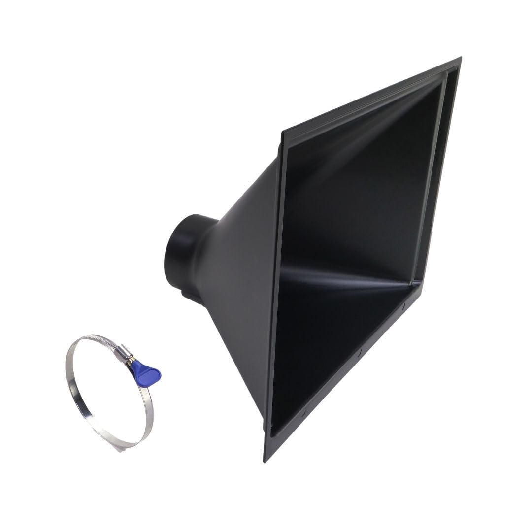 PROVISO TOOLS Large funnel, workshop extraction, suction system, extraction funnel, lathe, smoke exhaust grill, welding fume extraction, size 410x325x100mm.