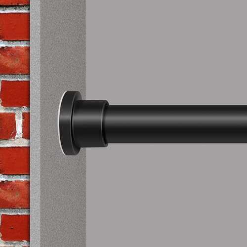 GOLDION telescopic rod without drilling 70-110cm, matte black Extendable telescopic rod for clamping Adjustable length shower curtain rod clothes rail & wardrobe rod
