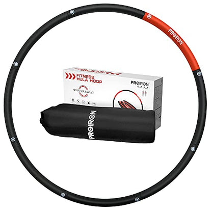 PROIRON Hula Hoop for Adults & Kids, Hula Hoop with 1.2/1.8kg weights and 73-98cm foam, adjustable Hula Hoop.