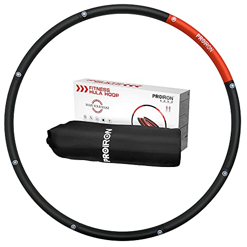 PROIRON Hula Hoop for Adults & Kids, Hula Hoop with 1.2/1.8kg weights and 73-98cm foam, adjustable Hula Hoop.