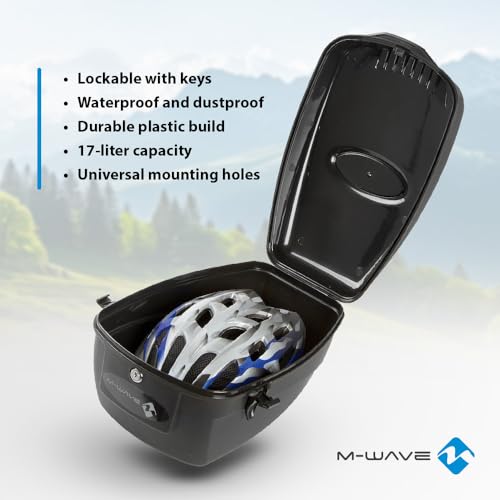 M-Wave Lockable Waterproof Bicycle Rack Box, Amsterdam Box L, Black