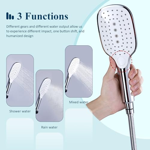 KULACO bathtub faucet waterfall with handheld shower, brass single-handle bathtub mixer tap, bath shower faucet with pressure switch, chrome tub faucet for bathroom.