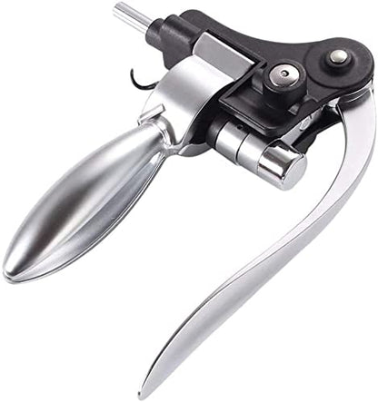 Corkscrew Wine Set: wine opener set with gift box, foil cutter, and bottle opener. Includes corkscrew, drip ring, wine stopper. Screwpull wine opener accessory gift set for men.