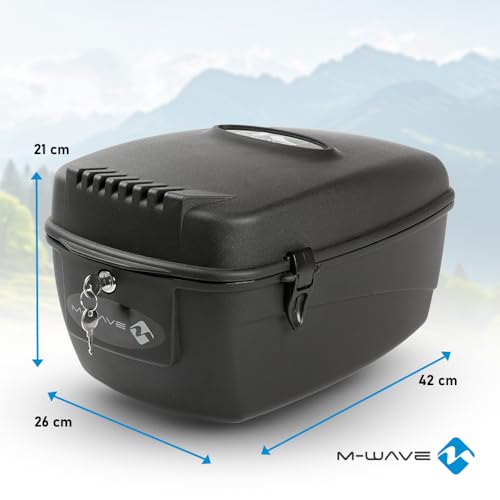 M-Wave Lockable Waterproof Bicycle Rack Box, Amsterdam Box L, Black